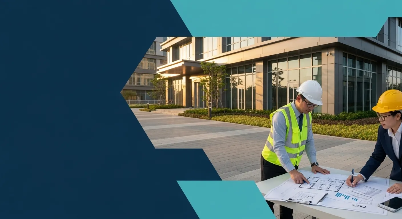 Cost segregation analysis team assessing commercial real estate property for tax benefits