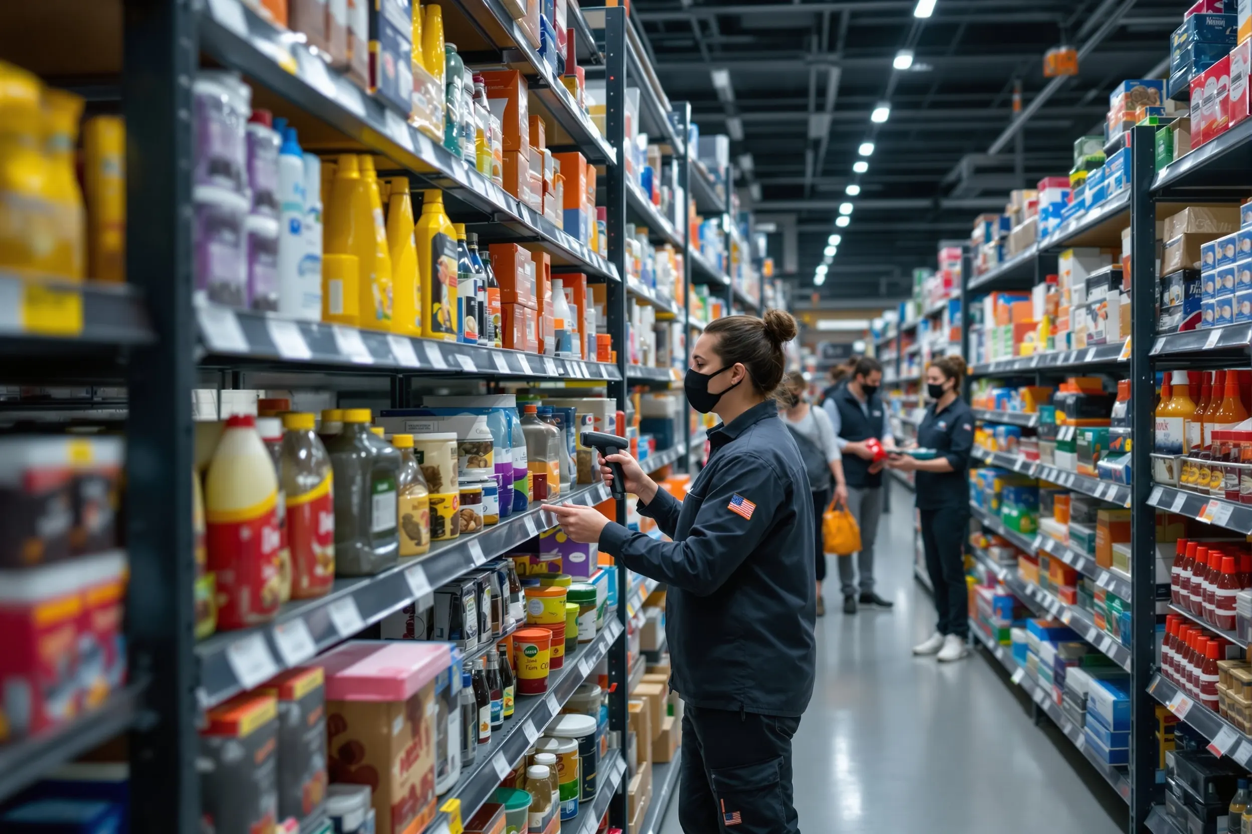 National retail chain overnight wall-to-wall inventory count across 35 stores with barcode scanners and zero business hour disruption